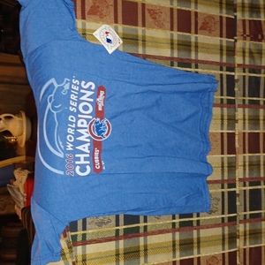 Brand new Chicago cubs world series champions t shirt L Large tee blue